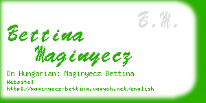 bettina maginyecz business card